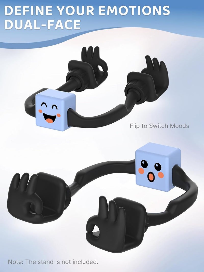 CALDEVER Valentines Day Gifts for Teens Boys Kids Cell Phone Holder: OK Sign Phone Stand for Desk with Mood Cube Funny Mens Gifts for Son Men Girls Women Adults Teenage Husband Cool Gadgets Ideas Easer Gift - Image 2